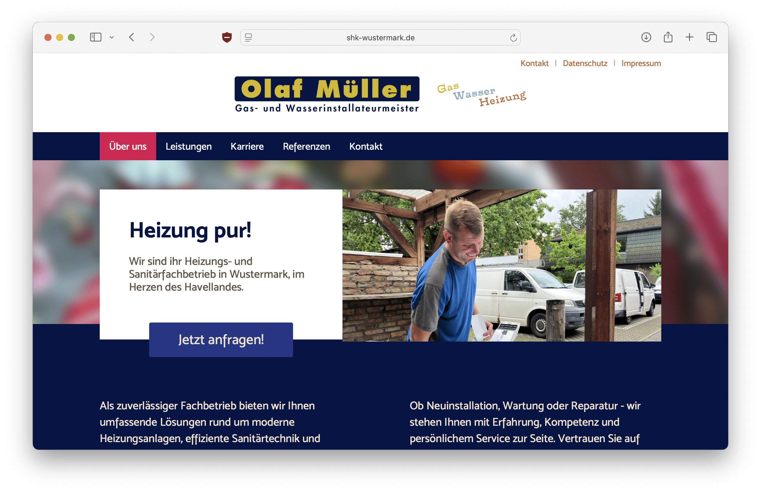 Referenz-Webseite von Olaf Müller
